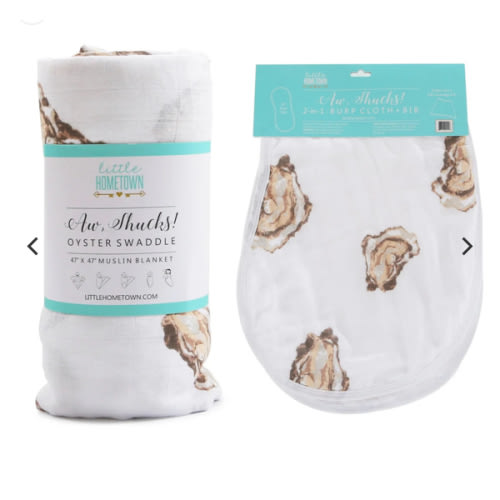 Oyster Baby Muslin Swaddle & Burp Cloth | Save 10% – Little Hometown