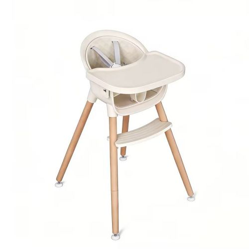 AmourLil 3-in-1 Wooden Baby Toddler High Chair, Convertible Easy Clean Infant Feeding Highchair, Modern Design