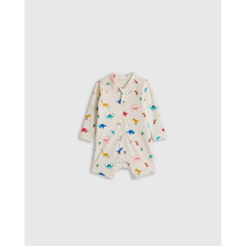 Long Sleeve Zip-Up Rash Guard One-Piece - Baby