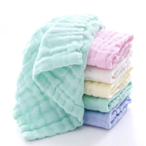 Asung Baby Muslin Washcloths Cotton Baby Wipes Absorbent Soft Face Towel for Toddlers Infant and Newborn 10x10 inch 5 Pack Plush