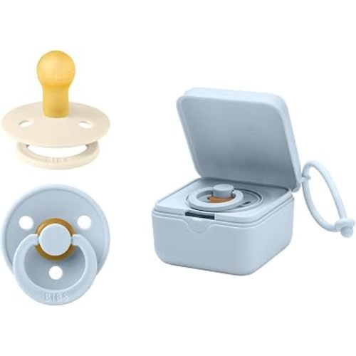 Bibs Baby Pacifier Box Bundle, Baby Blue