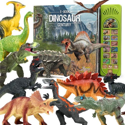 Ultimate Dinosaur Adventure Play Set with Interactive Sound Book 12 Dino Figures