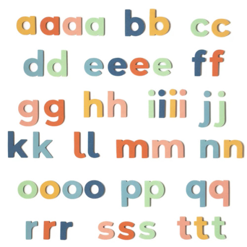 2" 75pc Rainbow Dream Lowercase Magnetic Letters