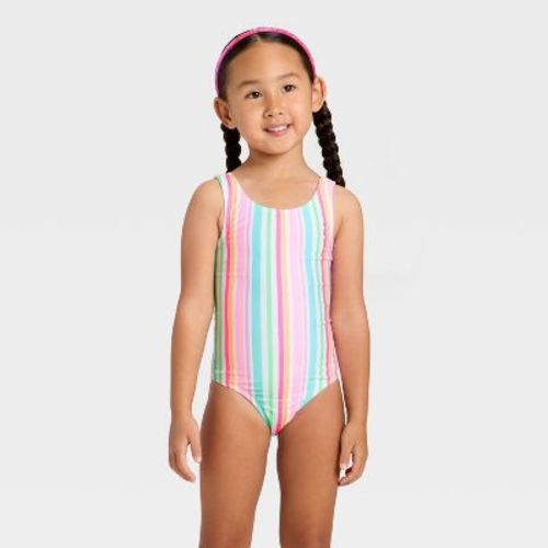 Toddler Girls' Striped One Piece Swimsuit - Cat & Jack™ 5T