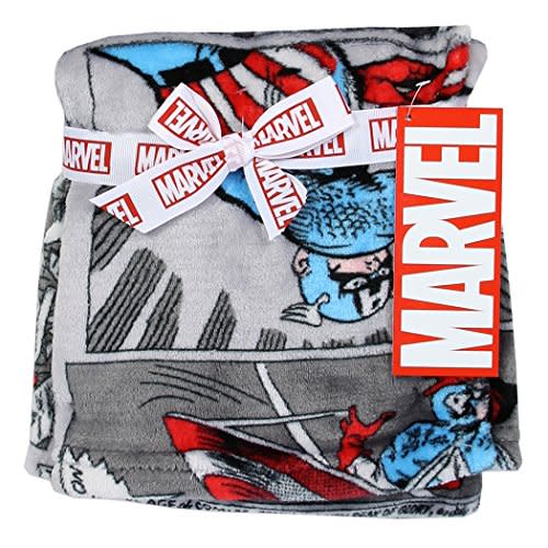 Avengers 30 inch x 30 inch Soft Flannel Fleece Baby Blanket, Marvel Avengers Blankets for Little Boys, Captain America Comics Designed Blanket