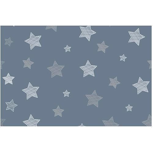 Disposable Placemats for Baby, Toddler and Kids, 40 Pack, Restaurant Stick-on Table Mats, 12x18, BPA Free, Beautiful Design, (Blue)