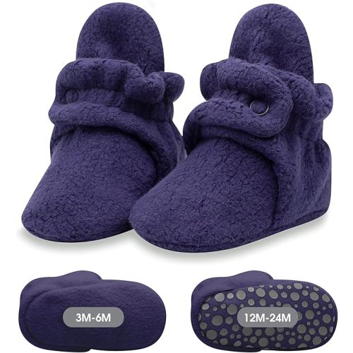Zutano Fleece Baby Booties With Grippers
