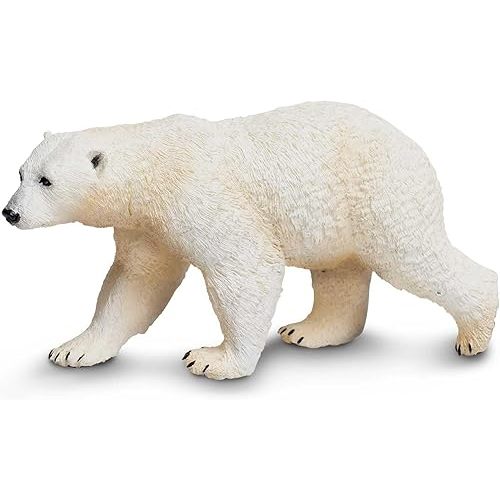 Safari Ltd. Polar Bear Figurine - Detailed 4.75" Plastic Model Figure - Fun Educational Play Toy for Boys, Girls & Kids Ages 1+