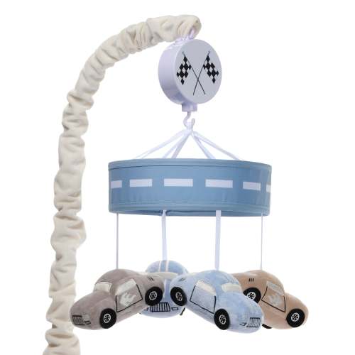 Little Racer Musical Car/Transportation Baby Crib Mobile Soother Toy – Lambs & Ivy