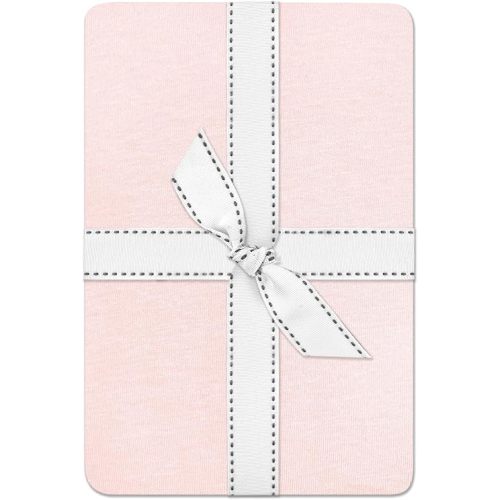 Frankie Fitted Crib Sheet 100% Organic Cotton for Baby & Toddler Mattress, Breathable for Boys & Girls, Pale Pink, One Size