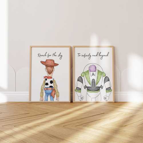 Toy Inspired Movie Quote Wall Art, Set of 2 Prints, Digital Download