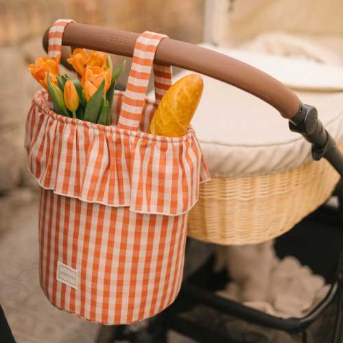 Basket Vichy - Rose + Red