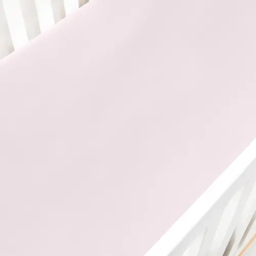 Gooselings Solid Crib Sheet - Soft Pink