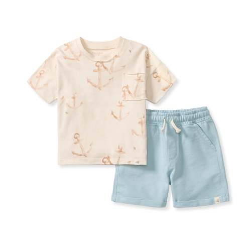 Anchors Boy Tee & Shorts Set – Burt's Bees Baby