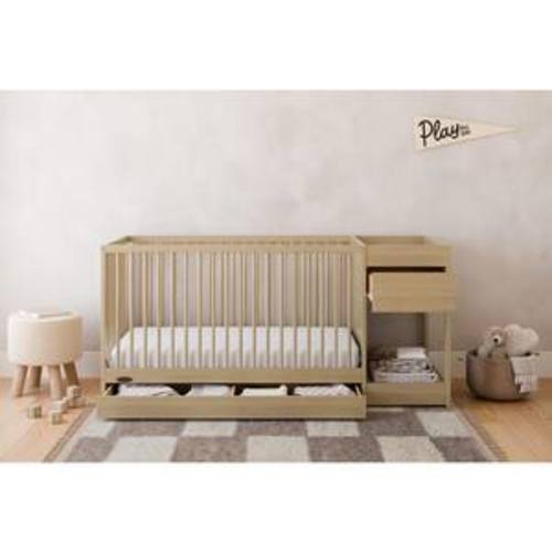 Teddi Olive 5-in-1 Convertible Crib and Changer with Drawer
