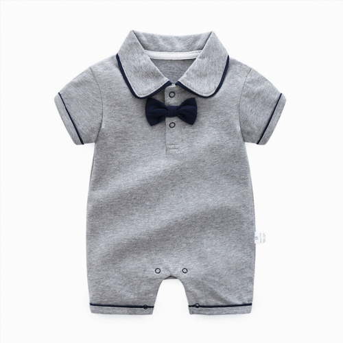 KPOPLK Summer Sleep Outfit One Piece Clothes Infant Newborn Baby Boy Romper Jumpsuit Lapel Neck Short Sleeve Pajama Bodysuit Size 3-6 Months,D