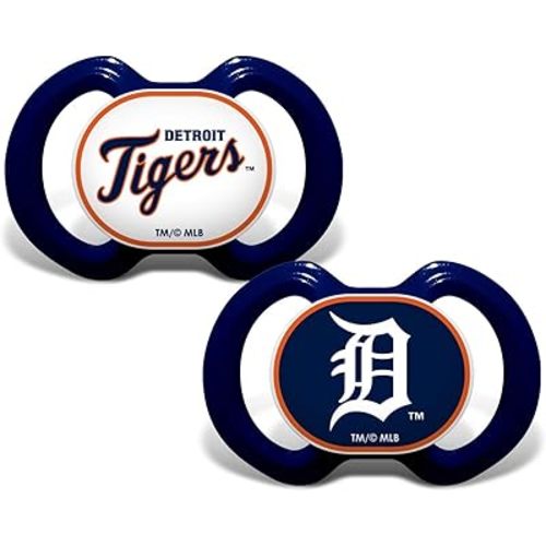 BabyFanatic Pacifier 2-Pack - MLB Detroit Tigers - Officially Licensed League Gear