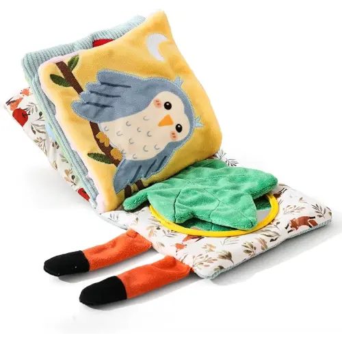 Soft Baby Book Sensory Books for Babies Newborn Infant Toys with Touch and Feel, Crinkle Pages, Mirror, Textures Early Learning Toy Gift for Tummy Time & Sensory Development