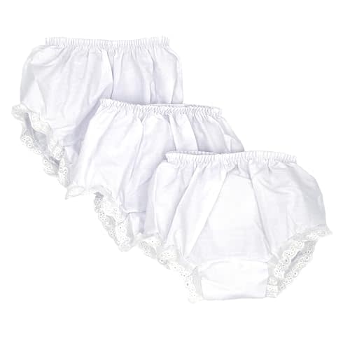 Baby Girls Bloomers Double Seat Diaper Cover Package of 3