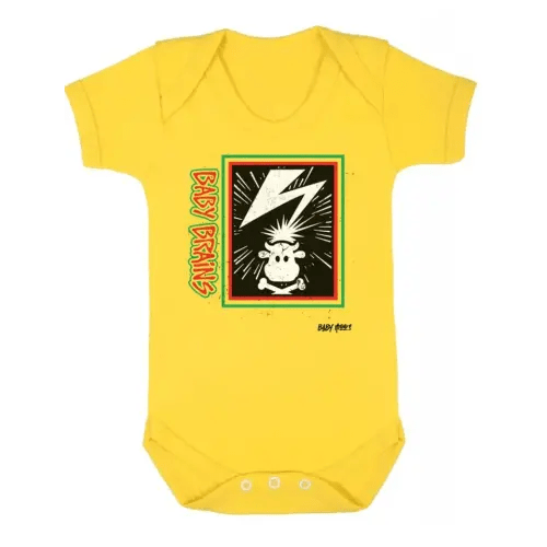 BABY BRAINS Punk Baby Grow | Bad Brains Hardcore Kids's Short Sleeve Onesie 12M White sold by The Cheerful Corner | SKU 288363404 | Printerval