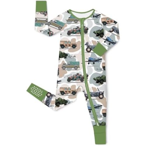 babee Reshinee Bamboo Viscose Baby Convertible Footie Pajama, Sleep & Play Footed Zipper Pajamas for Baby Boys & Girls