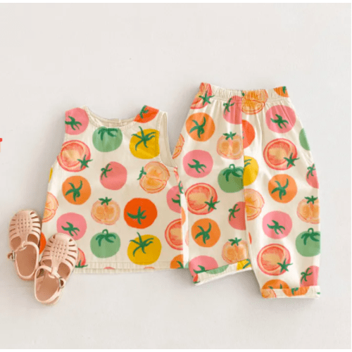 Baby Toddler 2-Piece Colorful Tomatoes Set 12-18M