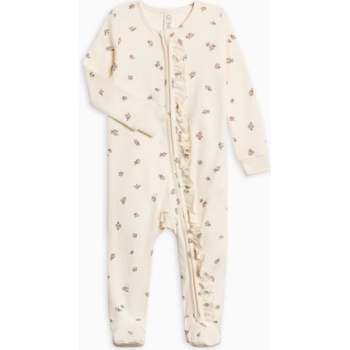 Organic Cotton Neve Ruffle Zipper Sleeper, Newborn