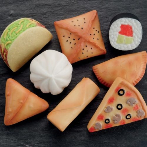 Foods of the World - play rocks for outdoor and role play