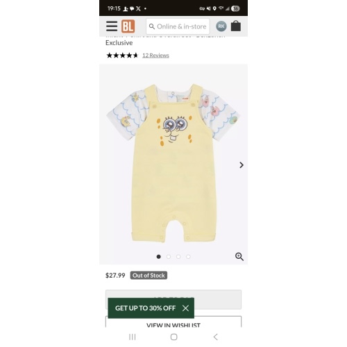 SpongeBob SquarePants Chibi SpongeBob Infant T-Shirt and Overall Set - BoxLunch Exclusive | BoxLunch