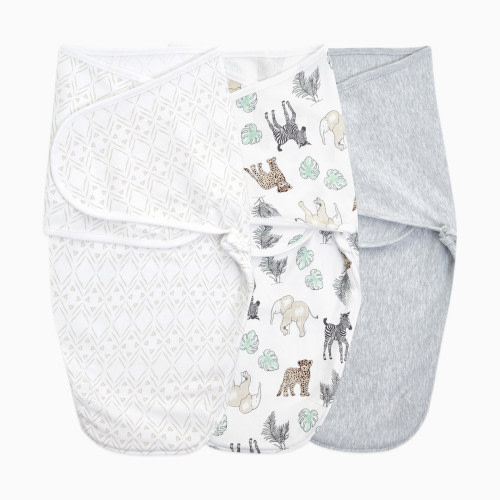 Aden + Anais Essentials Cotton Wrap Swaddles (3 Pack) - Toile, 0-3 Months, 3
