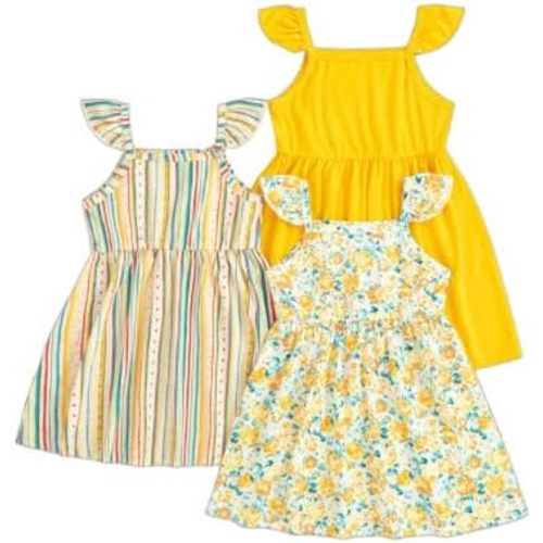 Girls Dresses Toddler Girls Dress 3-Pack Casual Party Print Skater A-line Dress Sundress