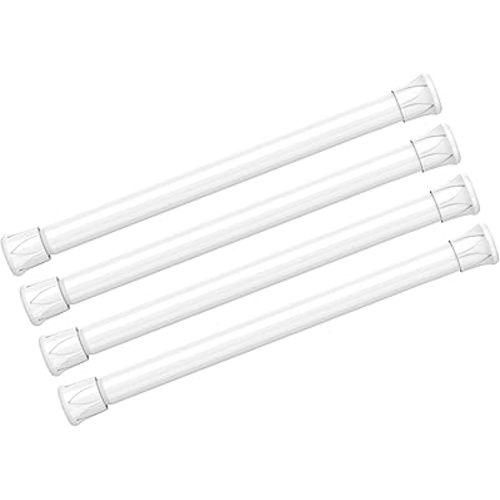 AIZESI Spring Tension Curtain Rods Short Tension Rod (White,8" to 12"-4Pcs)