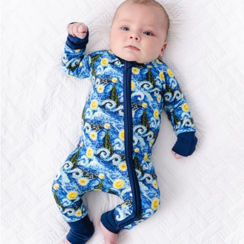 Starry Night Bamboo Sleeper – Little Crowns & Capes