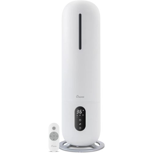 Crane 2 Gal. Ultrasonic Cool Mist Tower Humidifier with Germicidal UV-A Light