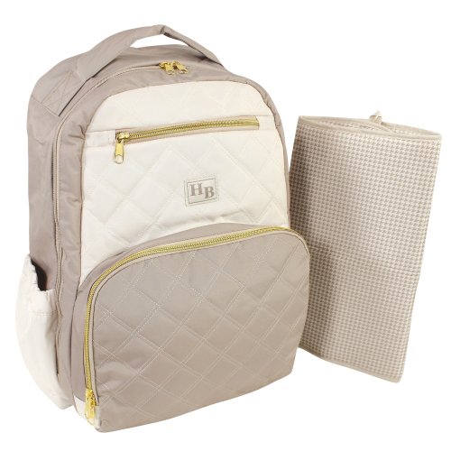 Hudson Baby Premium Diaper Bag Backpack and Changing Pad, Taupe Beige, One Size - Taupe Beige - One Size