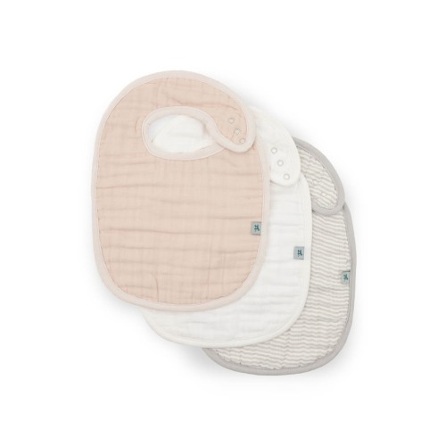 3-Pack Organic Cotton Muslin Bibs