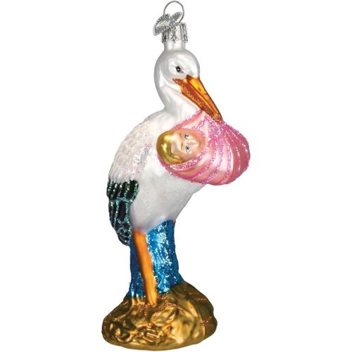 Old World Christmas Ornaments Girl Bundle of Joy Glass Blown Ornaments for Christmas Tree