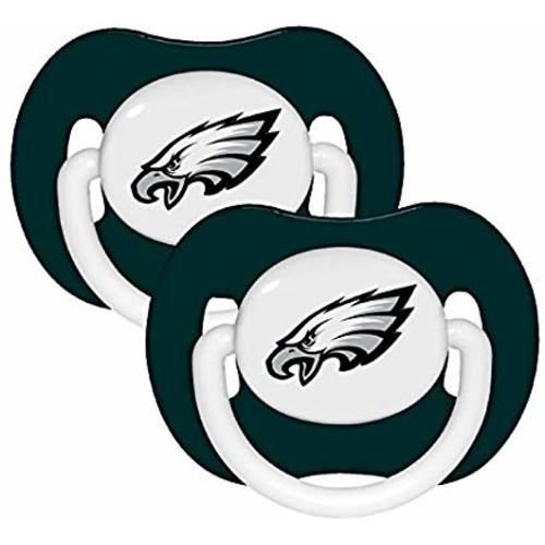 NFL Football 2014 Baby Infant Pacifier 2-Pack - Pick Team - Philadelphia Eagles - Solid