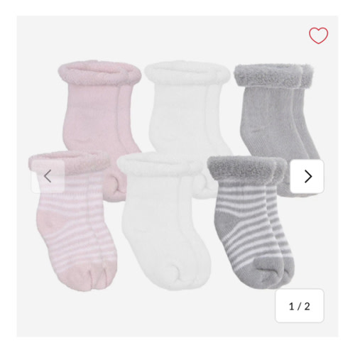 Bas Ratine Paquet de 6 Nouveau-né - Rose – CLÉMENT