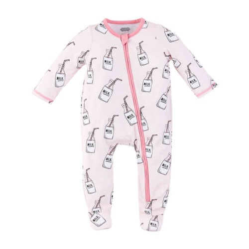 Pink Milk Baby Sleeper | Mud Pie