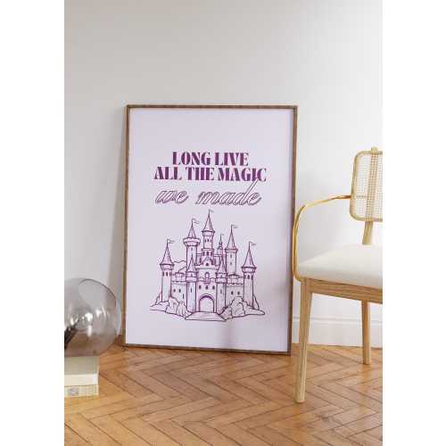 Fairytale Castle Print: Long Live Princess Decor