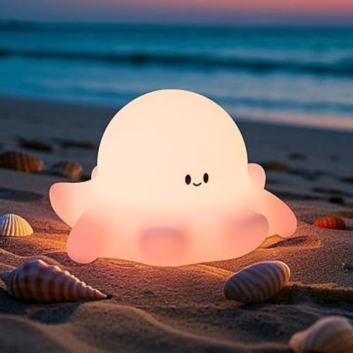 YuanDian Octopus Night Light, Octopus Gifts for Adults Teens and Babies. Decorate Kids' Bedroom with Cute Silicone Octopus Nightlights, Christmas Birthday Gift for Children and Toddlers