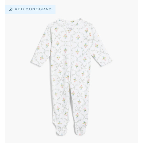 The Footie Pajama - Pastel Trellis