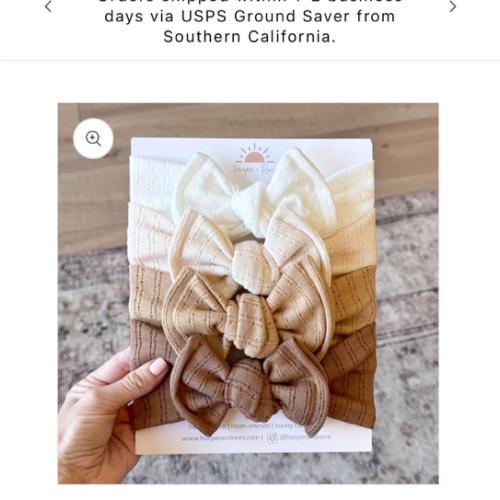 Coffeehouse Basics (Neutral + Mocha) | Pointelle Baby Bow Bundle | Harper + Remi