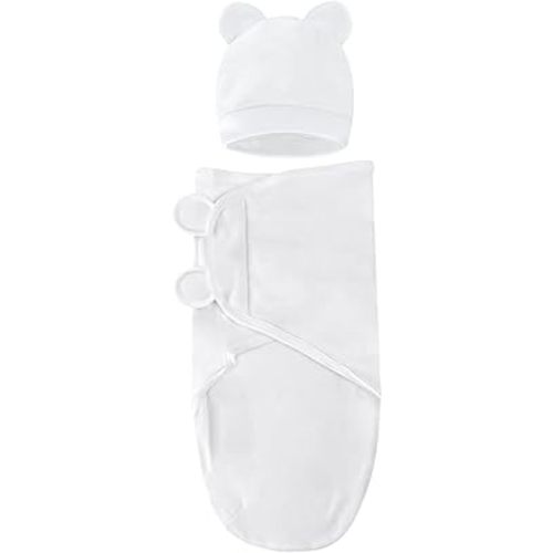 Baby Swaddle Sleep Sacks with Hats for 0-3 Months Baby Swaddle Blanket Wrap Newborn Swaddles Sack for Baby Boy Girl