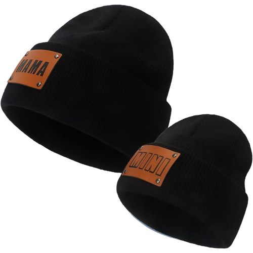 Parent-Child Beanie Hat,Mother & Baby Daughter/Son Winter Warm Knit Hat,Kids Soft Beanie Cap
