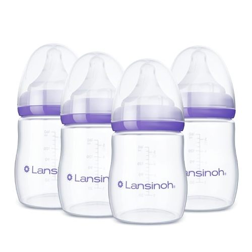 Lansinoh Anti-Colic Baby Bottles, 5 Ounces, 4 Count