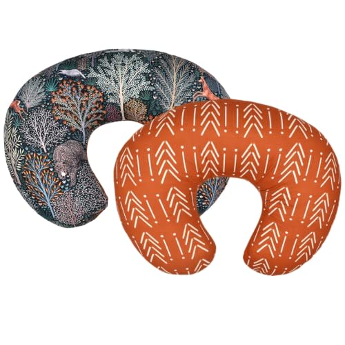 Boyoung Stretchy Nursing Pillow Covers Ultra Soft Slipcovers for Breastfeeding for Baby Girls Boys, Feeding Pillow Cover Fits Standard Infant Support Pillows Positioners Nursing Pillow Case
