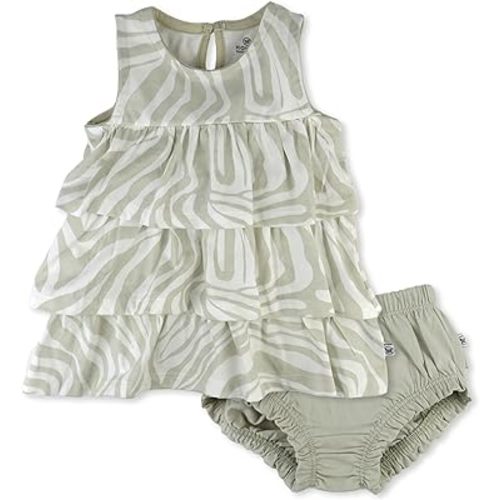 HonestBaby Multipack Short Romper Sets and Dresses 100% Organic Cotton for Infant Baby and Toddler Boys, Girls, Unisex