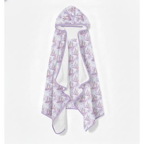 Charlies Project Kids Dream Big Lilac Kingdom - Bamboo Hooded Towel